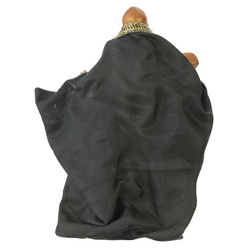 Re magio mulatto in terracotta presepe napoletano 8-10 cm 4