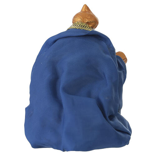 Re magio moro inginocchiato presepe Napoli 8-10 cm 4