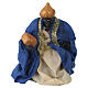 Re magio moro inginocchiato presepe Napoli 8-10 cm s1