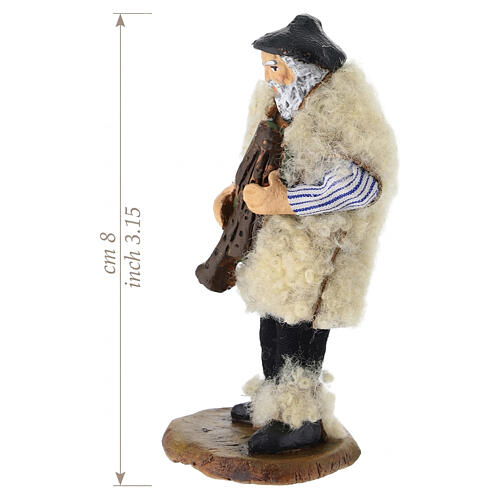 Terracotta bagpiper for 8 cm Neapolitan Nativity Scene 2