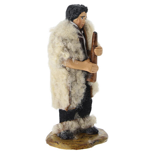 Musician shepherd with oboe, terracotta, 8 cm Neapolitan Nativity Scene 3