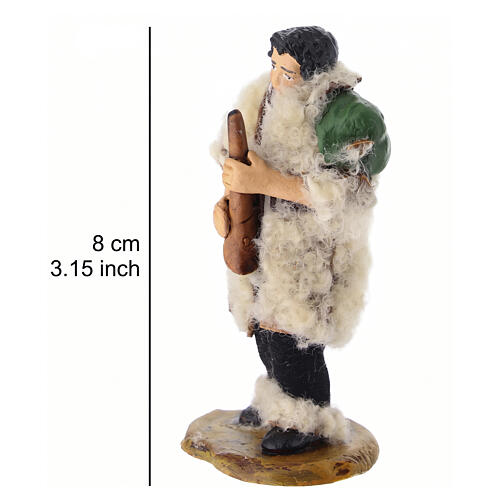 Berger musicien crèche napolitaine 8 cm en terre cuite 2