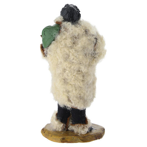 Berger musicien crèche napolitaine 8 cm en terre cuite 4