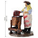 Macellaio con banco presepe napoletano 8 cm terracotta s2