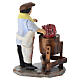 Macellaio con banco presepe napoletano 8 cm terracotta s3