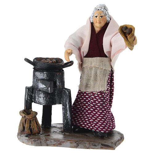 Chestnut seller for 8 cm Neapolitan Nativity Scene, terracotta 3