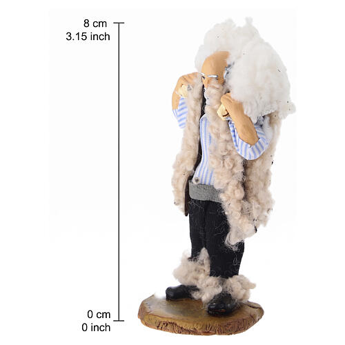 Berger avec mouton sur les épaules 8 cm crèche napolitaine en terre cuite 2