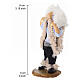 Pastore com ovelha em terracota presépio napolitano 8 cm s2