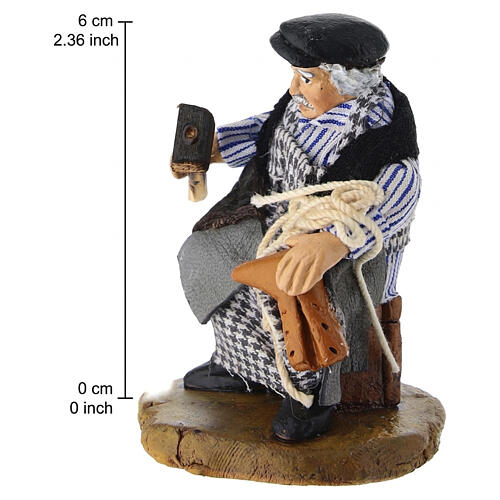 Cobbler in terracotta for 8 cm Neapolitan Nativity Scene 2