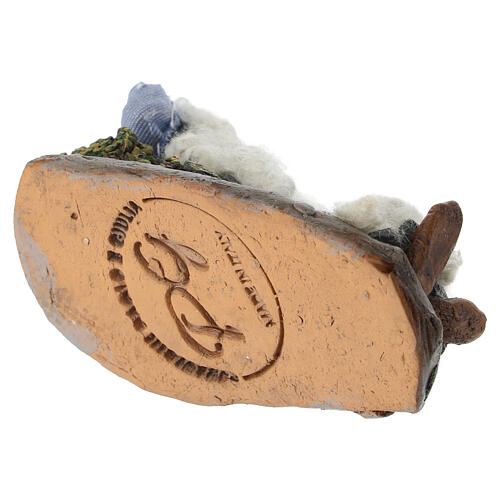Benino the sleeping shepherd for 8 cm Neapolitan Nativity Scene, terracotta 5