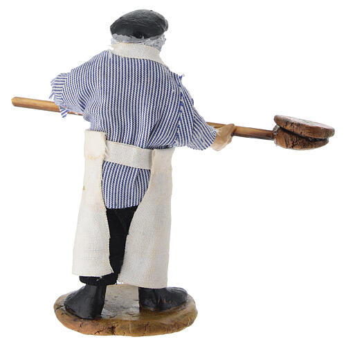 Pizzaiolo presepe napoletano 8 cm in terracotta 4