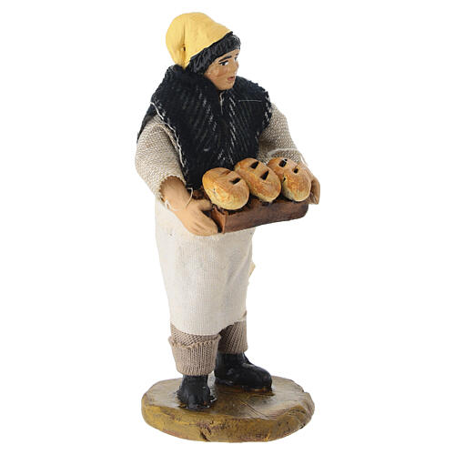 Boulanger pour crèche napolitaine 8 cm en terre cuite 3