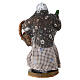 Shepherdess with basket and wine, terracotta, 8 cm Neapolitan Nativity Scene s4