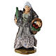 Pastorella con cesto e vino terracotta presepe napoletano 8 cm s1