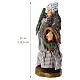 Pastora com cesto e vinho terracota presépio napolitano 8 cm s2