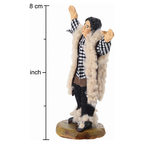 Statuina pastore meravigliato presepe napoletano 8 cm terracotta 2