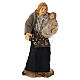 Femme avec enfant en terre cuite crèche napolitaine 8 cm s1