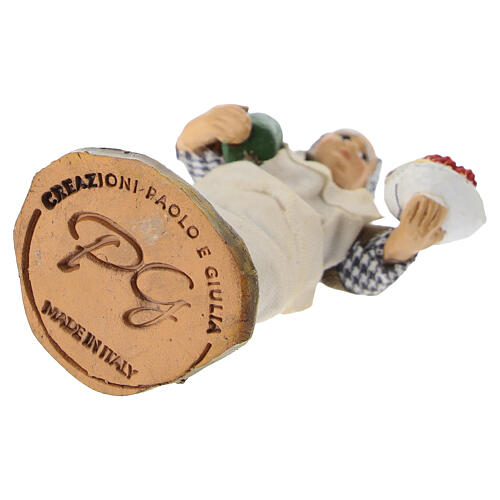 Serveur en terre cuite 8 cm crèche napolitaine 5