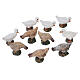 Set of 10 terracotta geese and hens for 10-12 cm Neapolitan Nativity Scene s1