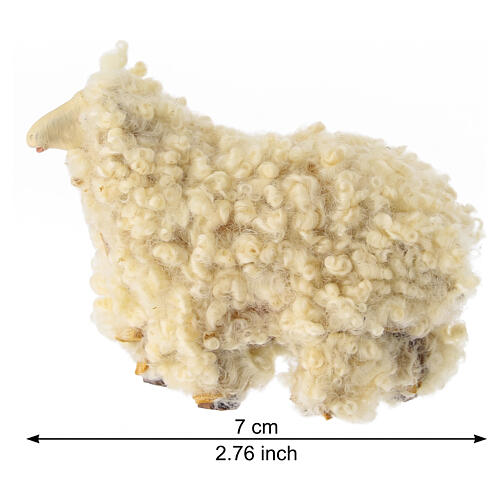 Sheep in terracotta and wool for 10-12 cm Neapolitan Nativity Scene 2