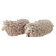 Set of 2 lying sheep in terracotta for 10-12 cm Neapolitan Nativity Scene s2