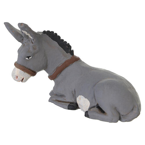 Bue e asinello presepe napoletano 10-12 cm terracotta colorata 7