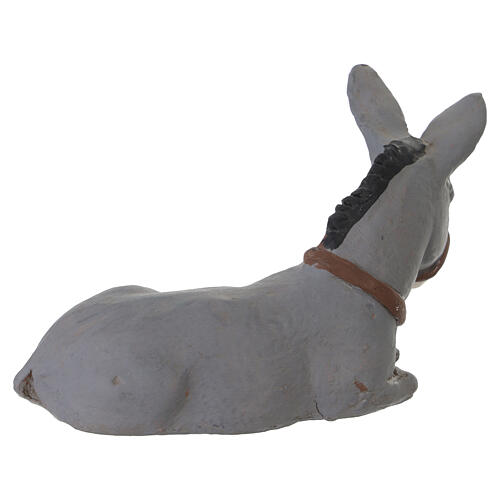 Boi e burro para presépio napolitano 10-12 cm terracota pintada 8