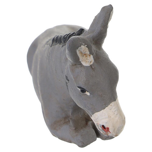 Ox and donkey in terracotta for 8-10 cm Neapolitan Nativity Scene 5