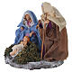 Natività con base 15x15x10 cm terracotta presepe Napoli 12 cm s2