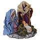 Natività con base 15x15x10 cm terracotta presepe Napoli 12 cm s3