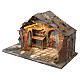 Capanna illuminata 35x55x30 cm con fontana VERA presepe napoletano 12 cm s3