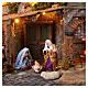 Illuminated village with flickering-oven light for 12 cm Neapolitan Nativity Scene, 70x55x35 cm s3