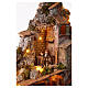 Borgo illuminato 70x55x35 con forno luce tremolante presepe napoletano 12 cm s9