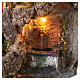 Illuminated village with working fountain and oven for 10-12 cm Neapolitan Nativity Scene, 85x65x45 cm s7