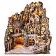 Oven and fountain illuminated scene for 8 cm Neapolitan Nativity Scene, 50x45x50 cm s1