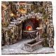 Neapolitan Nativity Setting with Illuminated Fountain 55x55x45 cm for 8 cm Figurines s2