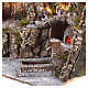 Neapolitan Nativity Setting with Illuminated Fountain 55x55x45 cm for 8 cm Figurines s4