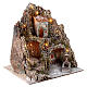 Neapolitan Nativity Setting with Illuminated Fountain 55x55x45 cm for 8 cm Figurines s5