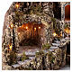 Neapolitan Nativity Setting with Illuminated Fountain 55x55x45 cm for 8 cm Figurines s6