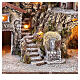 Bourgade illuminée avec escalier 50x60x35 cm crèche napolitaine 8 cm s2