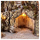 Illuminated village with stream and bridge 55x70x40 cm Neapolitan Nativity Scene 8 cm s4