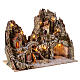 Illuminated village with stream and bridge 55x70x40 cm Neapolitan Nativity Scene 8 cm s5