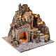 Neapolitan Nativity Scene with house and illuminated fountain, 40x45x40 cm, for 8 cm figures s4
