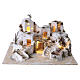 Village de style palestinien illuminé 30x65x62 cm pour crèche 8 cm s1
