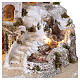 Village de style palestinien illuminé 30x65x62 cm pour crèche 8 cm s2