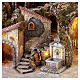 Village with mill, fountain, lights and movement for 12 cm Neapolitan Nativity Scene, 70x80x70 cm s2