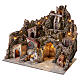 Village with mill, fountain, lights and movement for 12 cm Neapolitan Nativity Scene, 70x80x70 cm s3