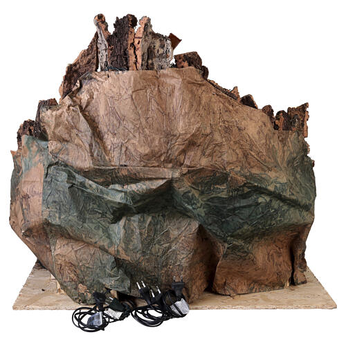 Village éclairé pour crèche napolitaine 12 cm avec moulin et fontaine animés 70x80x70 cm 8