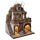 Nativity village with central fountain and left staircase 55x40x30 cm Neapolitan nativity 10 cm s3