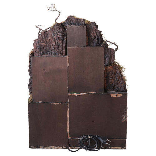 Double-balcony nativity village 55x40x30 cm Neapolitan nativity for 10 cm figures 4